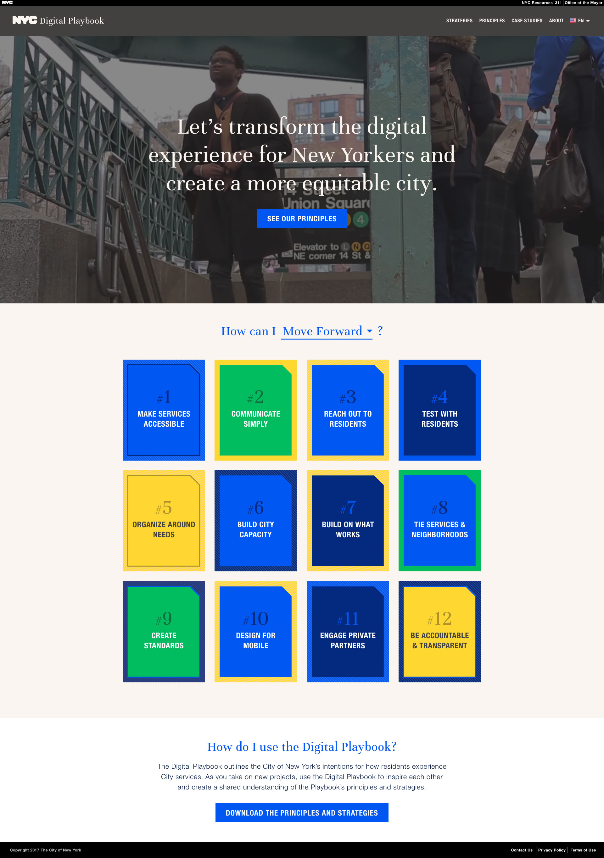 Neue Now Design Co / Dave Kriebel / The City of New York / A Digital Playbook for New York City