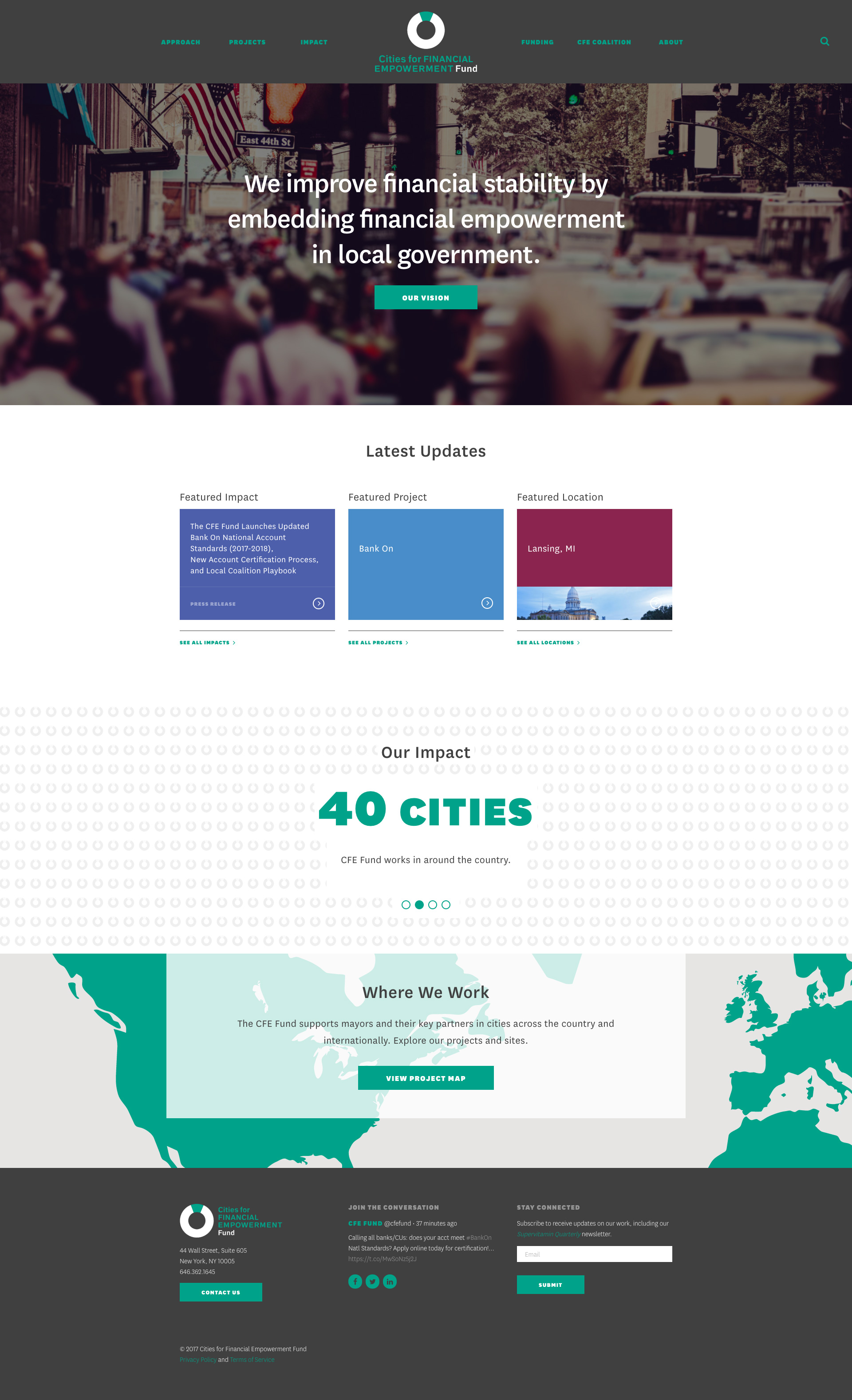 Neue Now Design Co / Dave Kriebel / Cities for Financial Empowerment Fund / CFE Fund Website Development