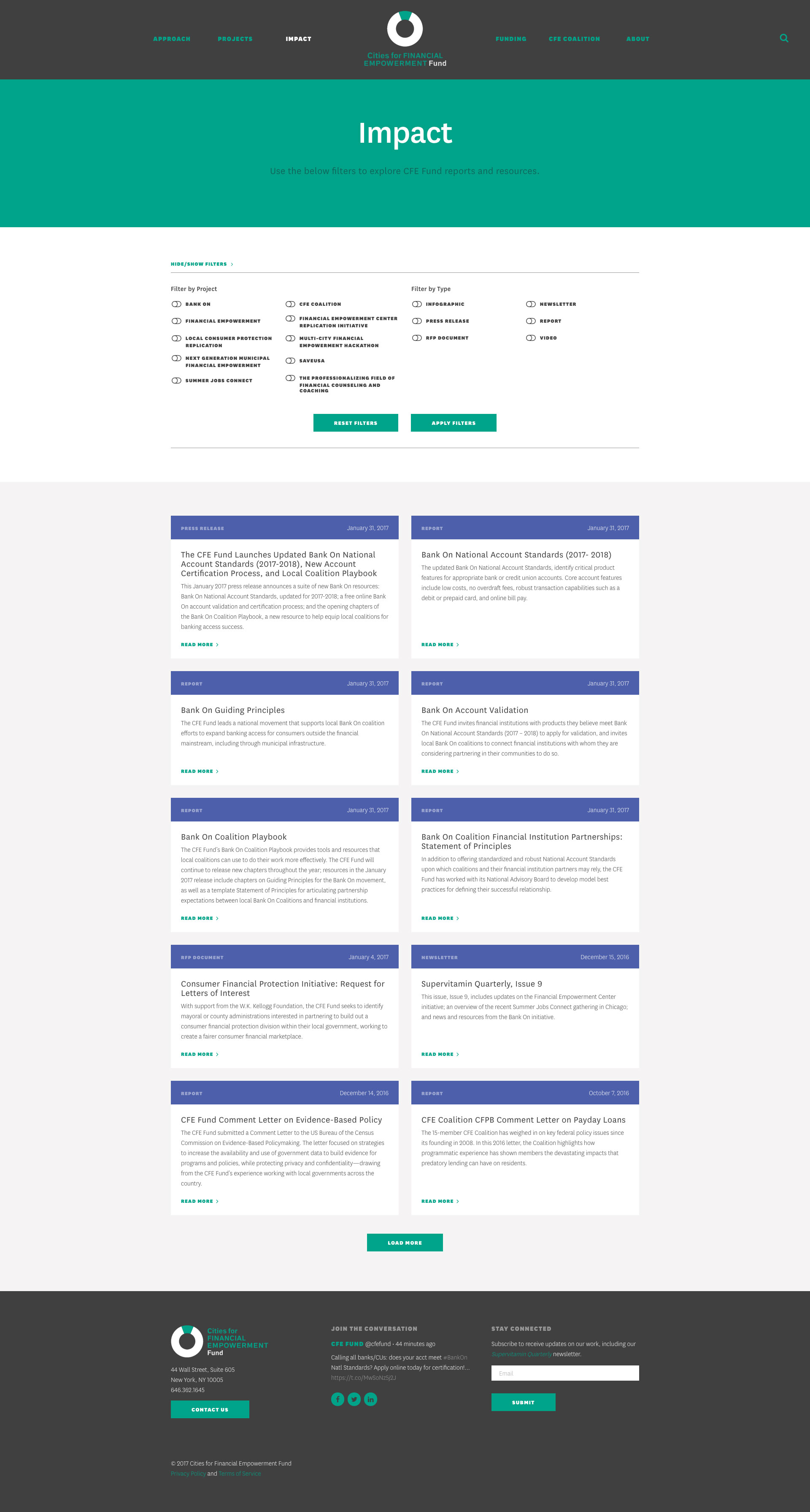 Neue Now Design Co / Dave Kriebel / Cities for Financial Empowerment Fund / CFE Fund Website Development