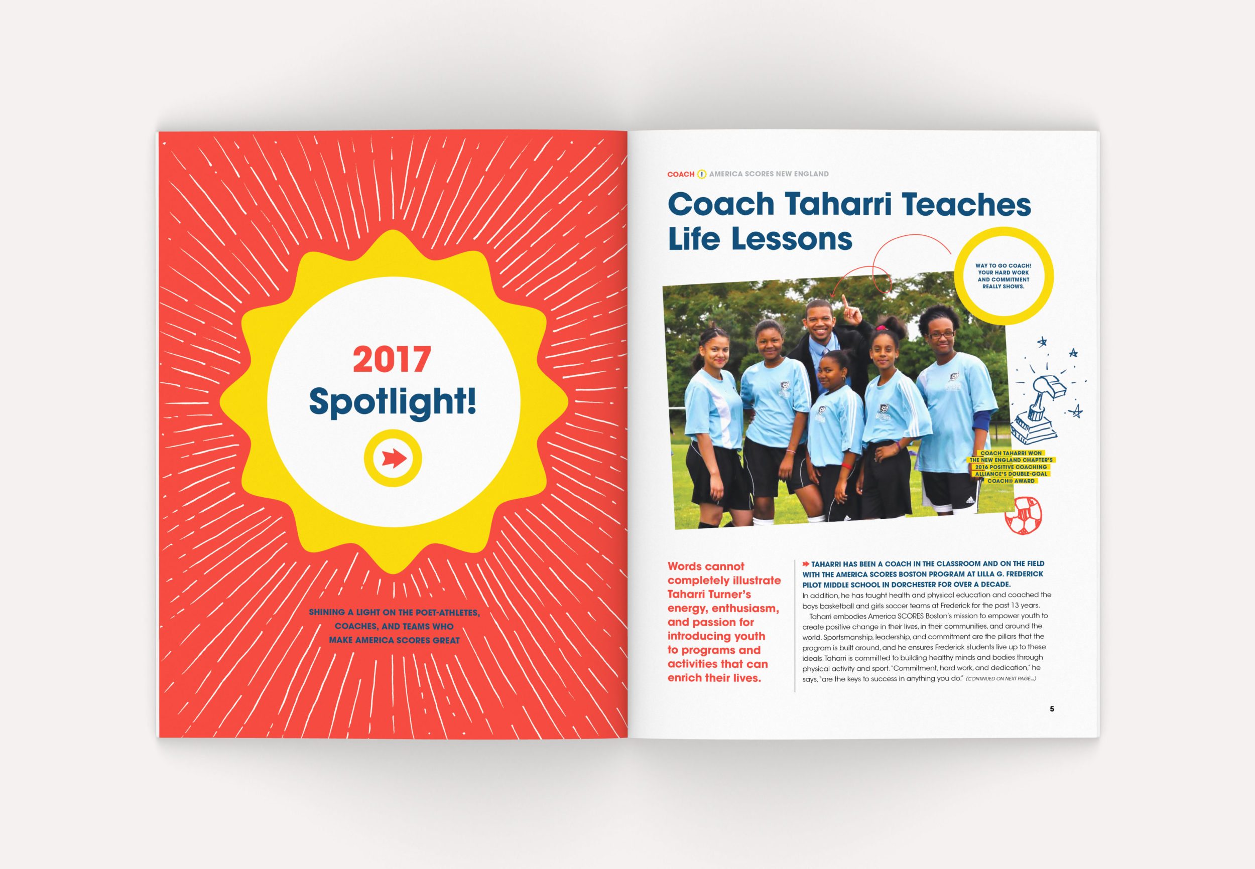 Neue Now Design Co / Dave Kriebel / America SCORES / Kicker! Magazine